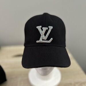 Custom LV rhinestone hat!!!